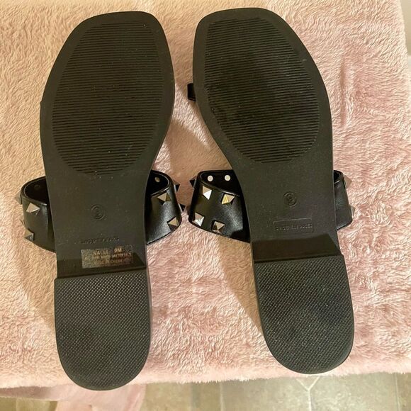 Sincerely Jules Black Studded Slide Sandals sz 9 - Picture 5 of 7